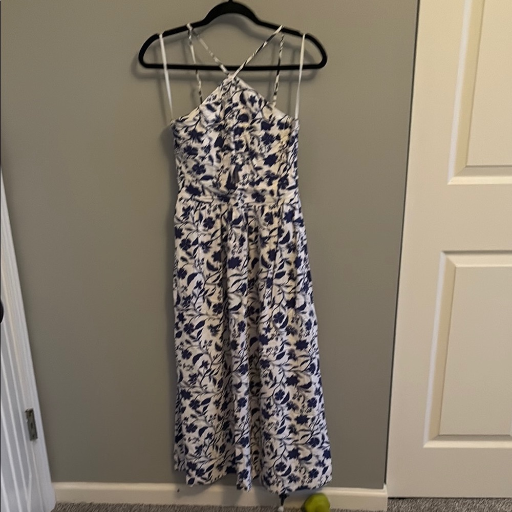 Floral Blue and White Women's Dress